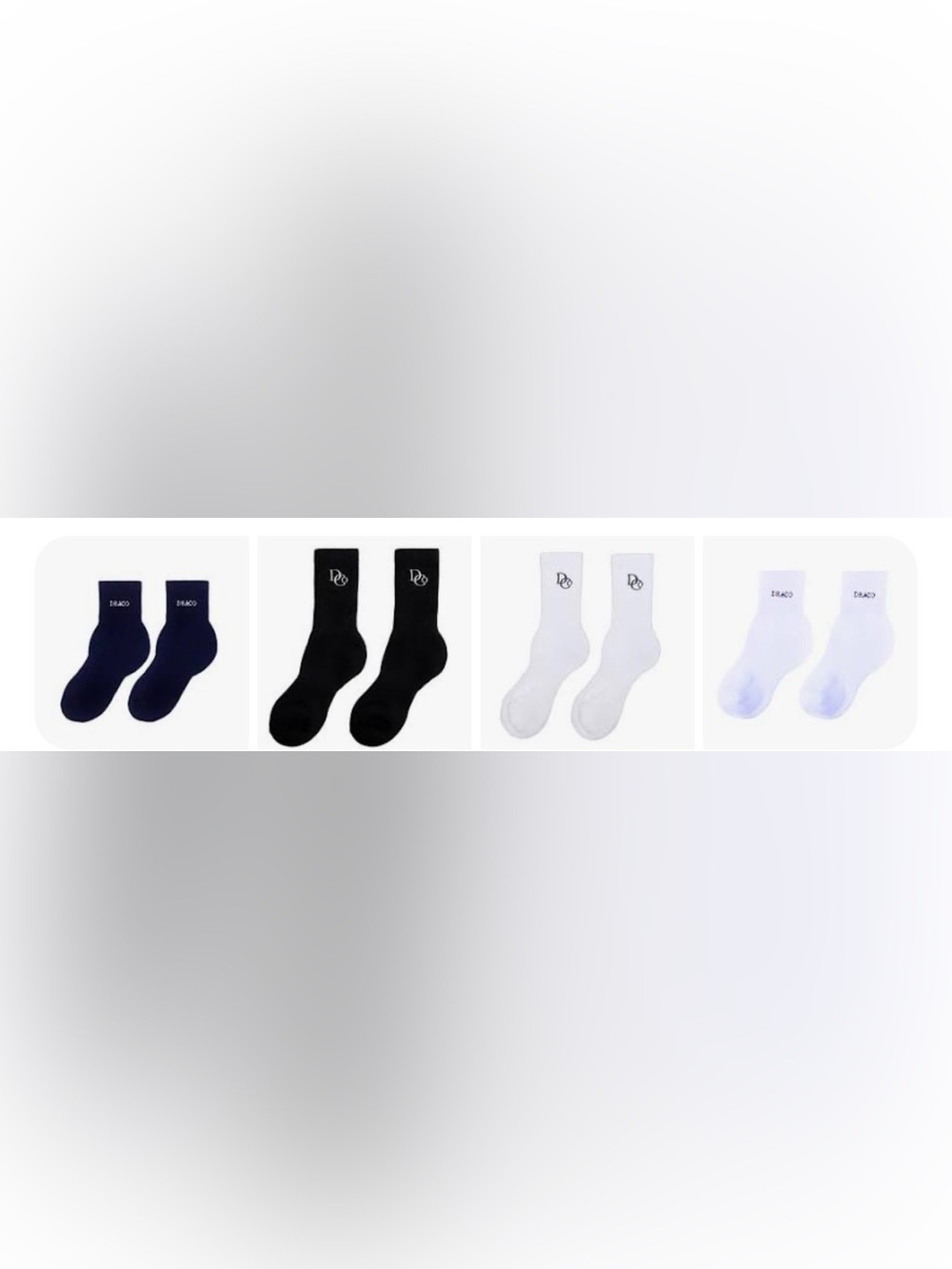 Draco Socks 4 pair  Black and White NWT IN PACKAGE